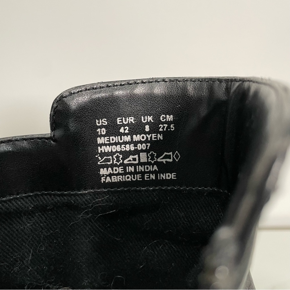 Black Leather Ankle Boots with Buckle Strap - Women - Picture 9 of 11